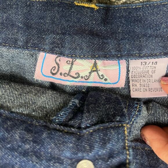 Y2K Dark Denim Mermaid Trumpet Maxi Skirt 13/14 Retro Boho Festival Modest - Picture 3 of 3